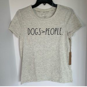 Rae Dunn Dogs> People t shirt Women’s size XS, NWT